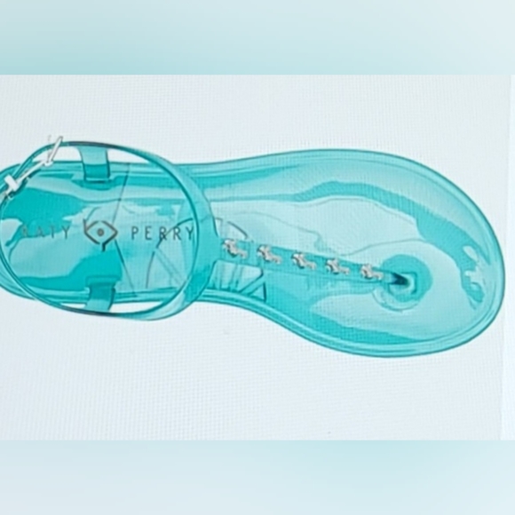 NIB KATY PERRY SEAHORSE MERMAID GEL SANDAL SIZE 11 OCEAN BLUE - Picture 3 of 11